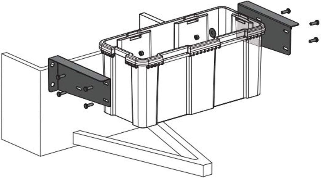 Deichselbox Blackit 2-550x250x295mm Anhängerbox Werkzeugkasten Anhänger Staukiste Werkzeugkiste Box