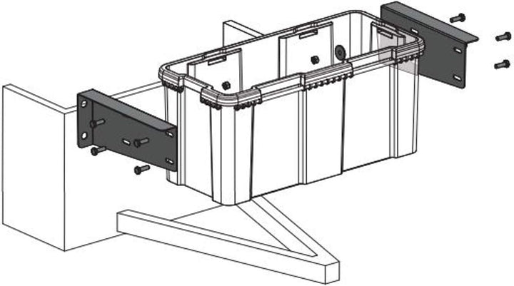Deichselbox Blackit 2-550x250x295mm Anhängerbox Werkzeugkasten Anhänger Staukiste Werkzeugkiste Box