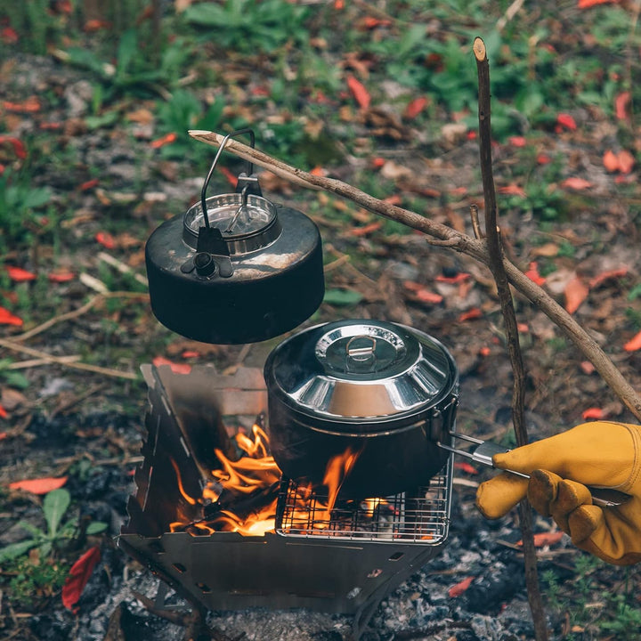 Fire-Maple Camping Kochgeschirr Set 1,0 l Wasserkocher + 1,0 l Topf, 1,0 l Wasserkocher + 1,0 l Topf