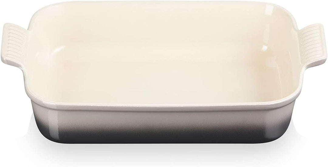 Le Creuset Rechteckige Auflaufform Tradition aus Steinzeug, 32 cm, 2.31 kg, Flint, 71102324440001 Fl