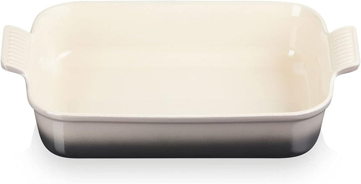 Le Creuset Rechteckige Auflaufform Tradition aus Steinzeug, 32 cm, 2.31 kg, Flint, 71102324440001 Fl