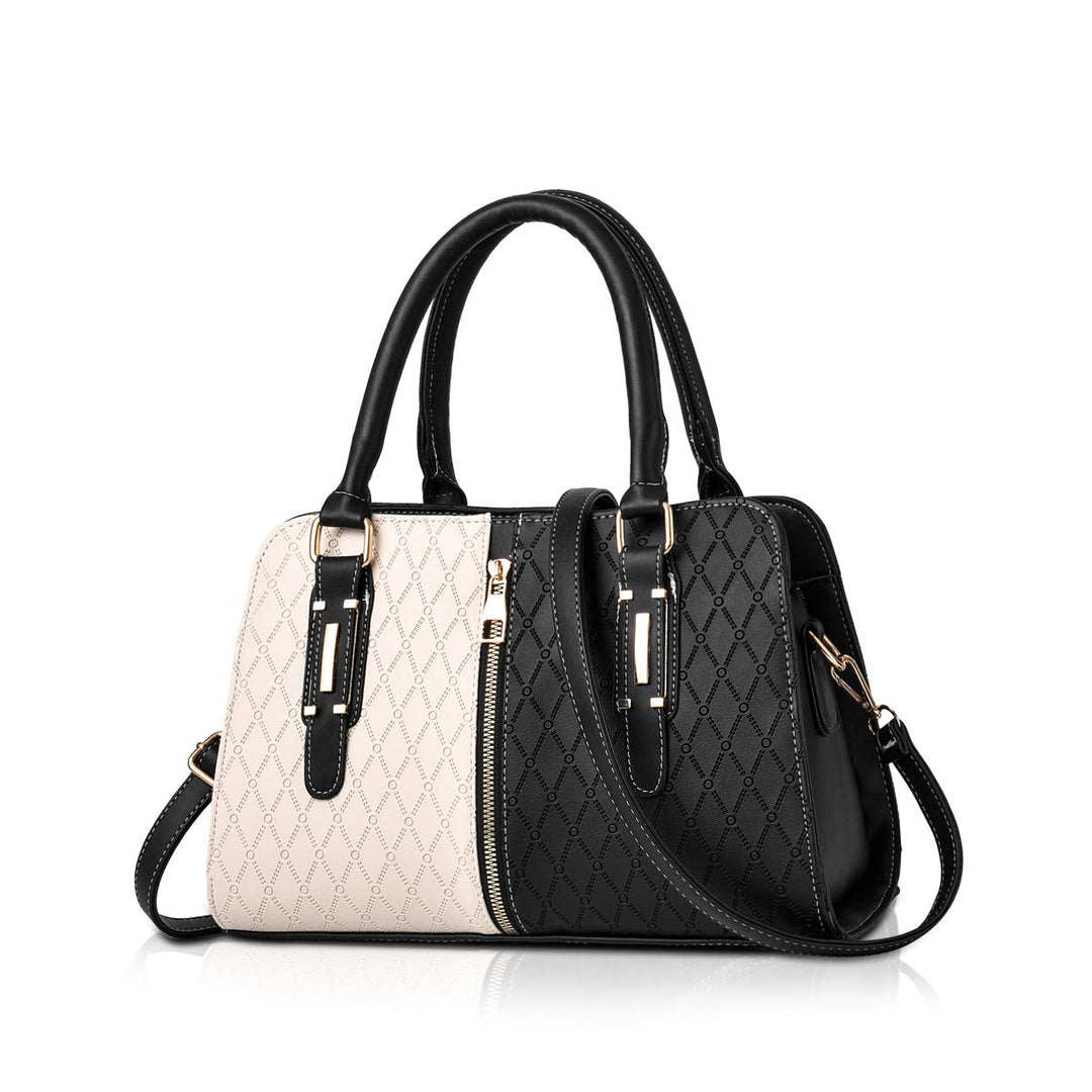 NICOLE & DORIS Schultertasche Damen Mode PU Leder Schick Shopper Handtasche Umhängetasche Tote Handt