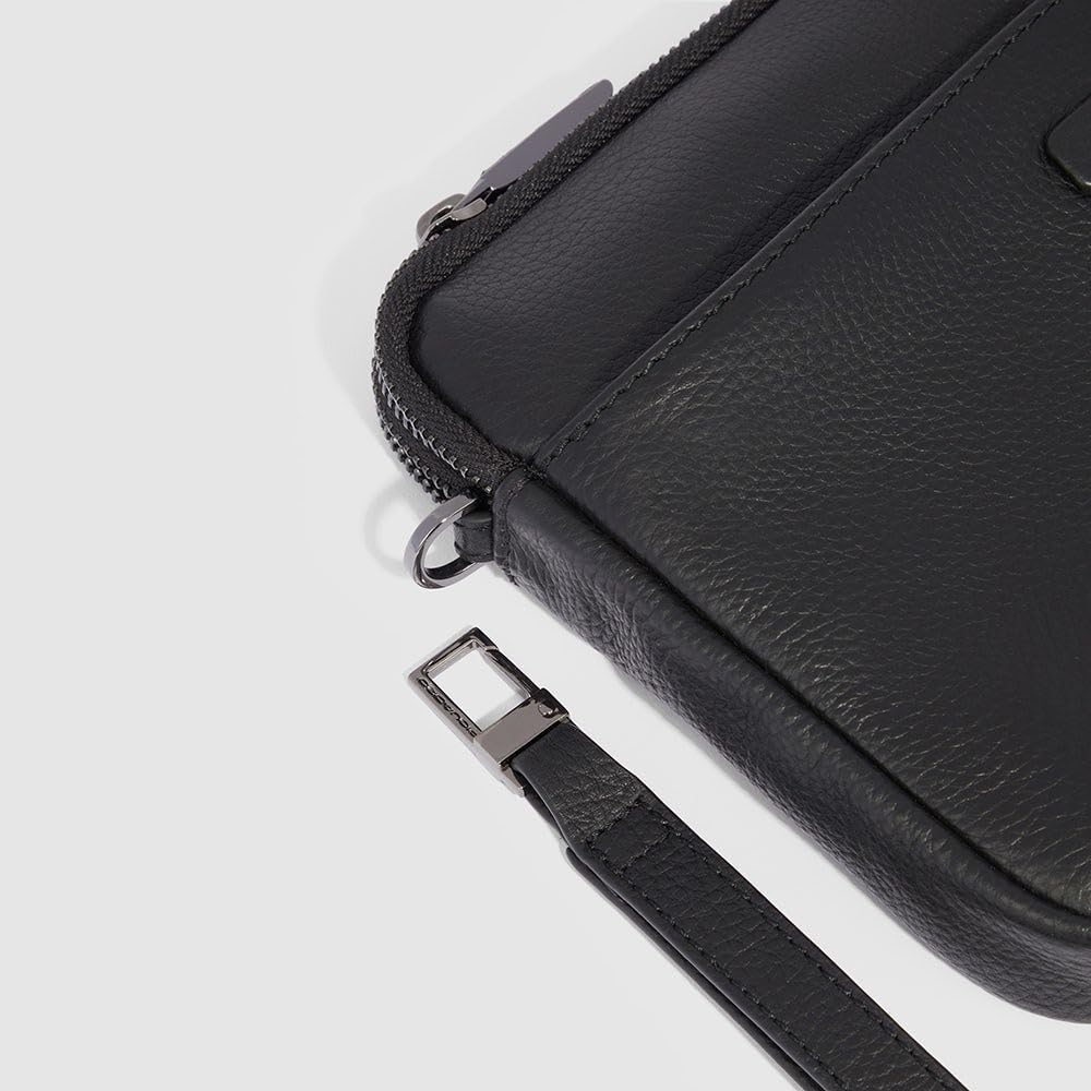 PIQUADRO POCHETTE X SCHWARZ AC6156MOSR/N modus restyling Kupplung Fronttasche Leder SCHWARZ ND Wahl=