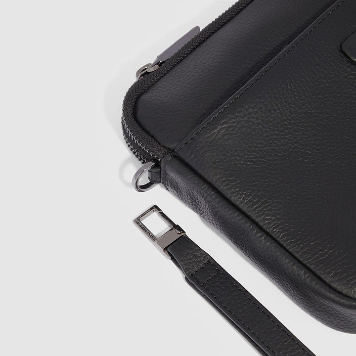PIQUADRO POCHETTE X SCHWARZ AC6156MOSR/N modus restyling Kupplung Fronttasche Leder SCHWARZ ND Wahl=