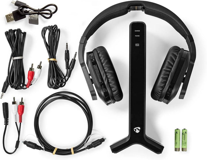 NEDIS Wireless-TV-Kopfhörer | RF | Über Ohr | max. Batteriespielzeit: 8 hrs | 25 m | Digital Audio |