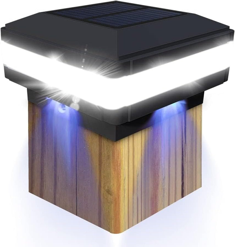 FVTLED 1er Solar Zaunbeleuchtung Pfostenkappe für Mehrere Grössen 7x7,8x8,9x9,10x10 Standardpfosten