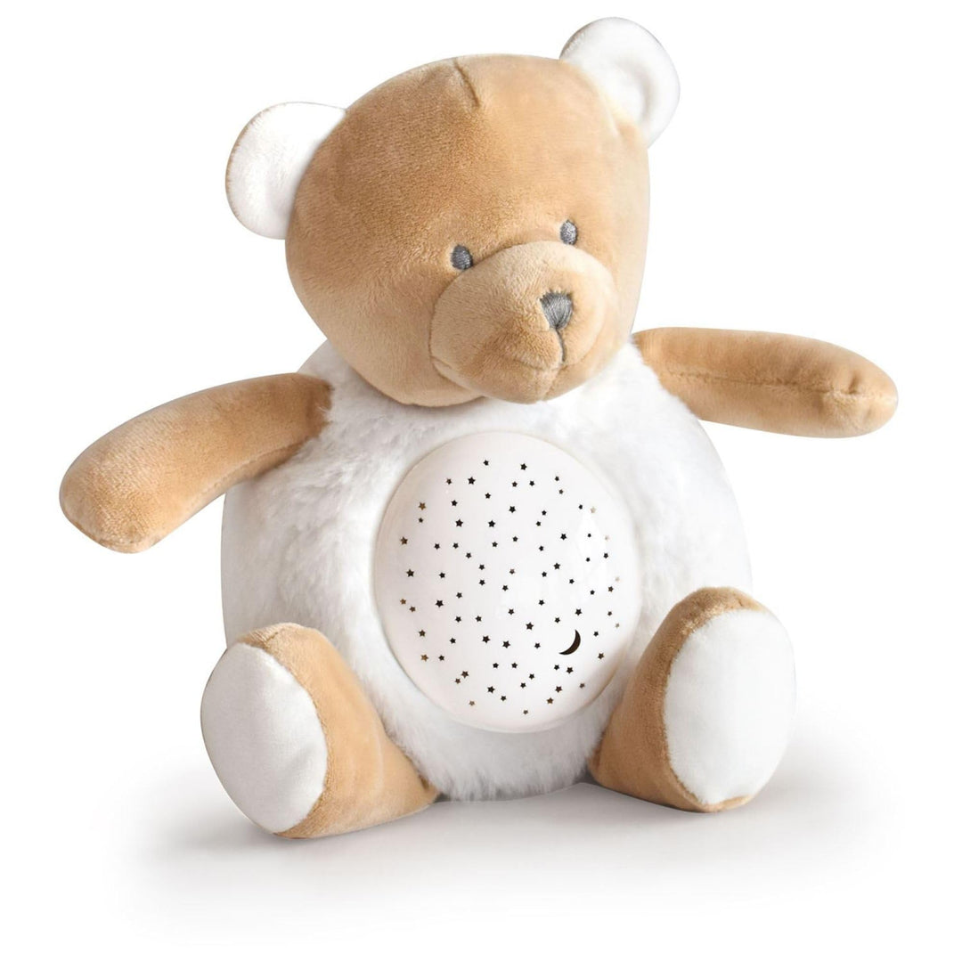 DOUDOU ET COMPAGNIE-Bear Nachtlichte natur Musik + 3 lighten mit Batterie-20cm -DC3692 Braun Bär, Br