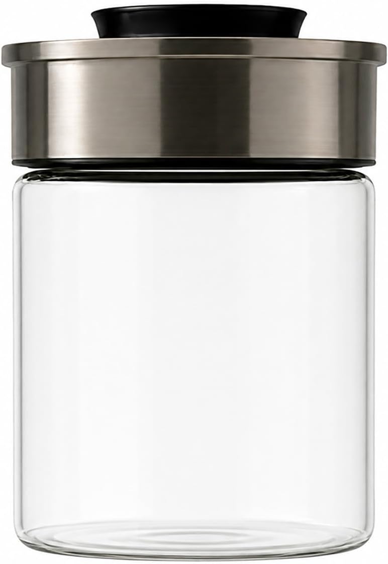 BURI Vorratsglas Vakuumglas 3er Set 700ml | Vorratsdosen Glas mit Edelstahl Deckel & Vakuum Klick-Me
