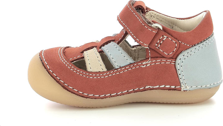 Kickers Unisex Kinder Sushy Mary Jane Schuh 18 EU Marron Bleu Beige, 18 EU Marron Bleu Beige
