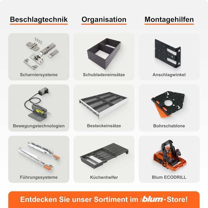 BLUM Bohrlehre 65.059A | für Scharniere, Clip Top/Blumotion