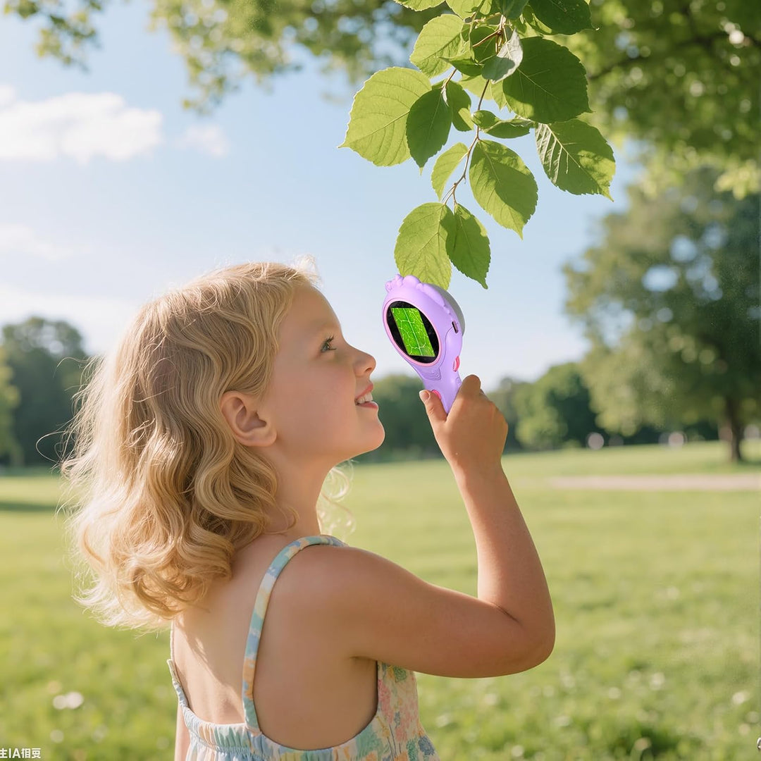 Einhorn Handy Digitales Mikroskop für Kinder, Tragbares Taschenmikroskop mit Licht 2,0" IPS-Bildschi