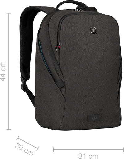 WENGER MX Light Laptop Rucksack mit Tablet Tasche, Notebook bis 16 Zoll, Tablet bis 10 Zoll, 21 l, D