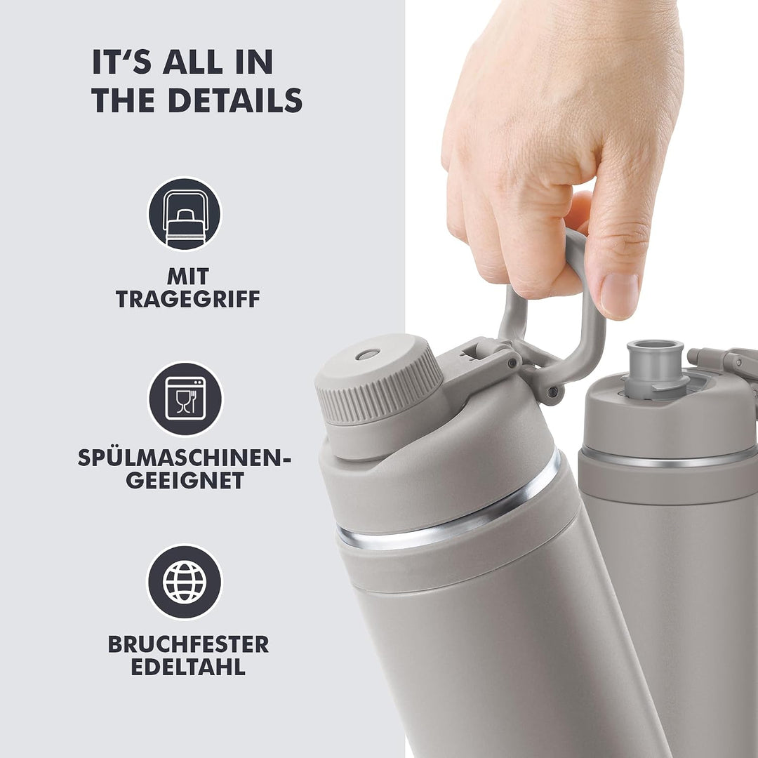 THERMOS ULTRALIGHT MAX Isolierflasche 1,00 l, 24 h kalt, moon rock mat | 12 h heiss, ultraleicht, ab