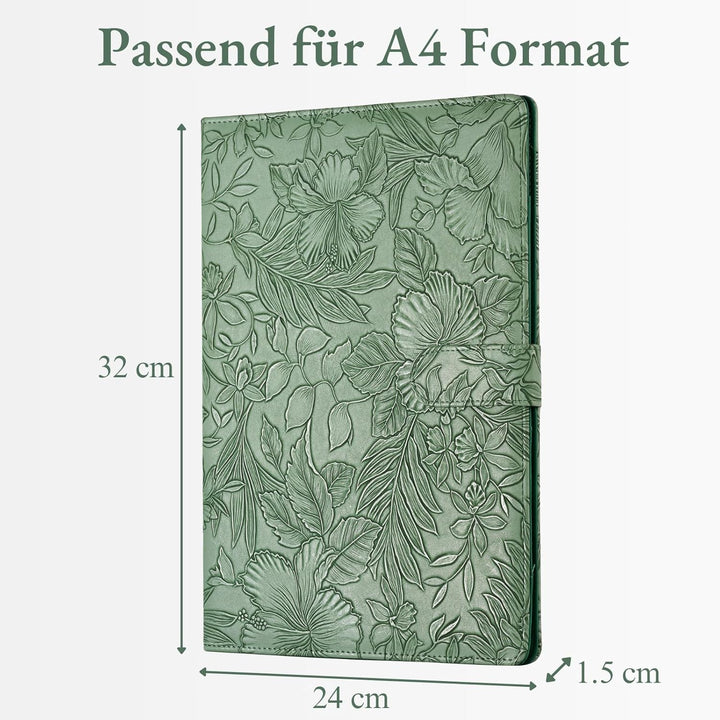 Mymazn Klemmbrett A4 mit Deckel, Mappe A4 Schreibmappe Klemmbrettmappe, PU-Leder Konferenzmappe mit