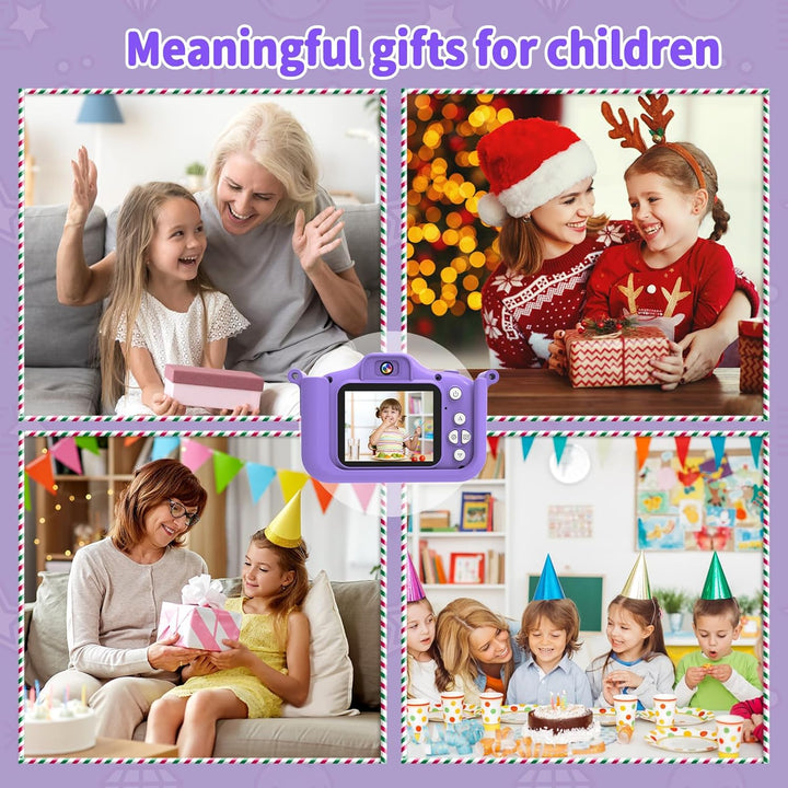 MYSTILUCK Kinderkamera, 1080P HD Digitalkamera für Kinder mit 2,0"-Bildschirm &amp; 32GB-Karte, Fotoappa
