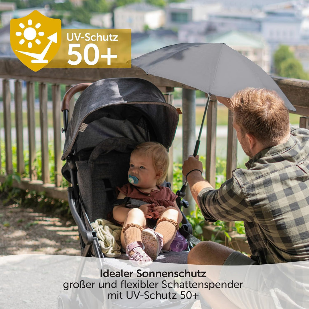 Zamboo Universal Sonnenschirm für Kinderwagen und Buggy - Grau grau, Hellgrau