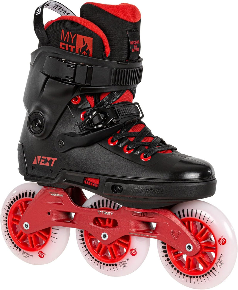 Powerslide Inline Skate Next Black Red 110, für Urban und Fitness, für Damen und Herren 38-39, 38-39