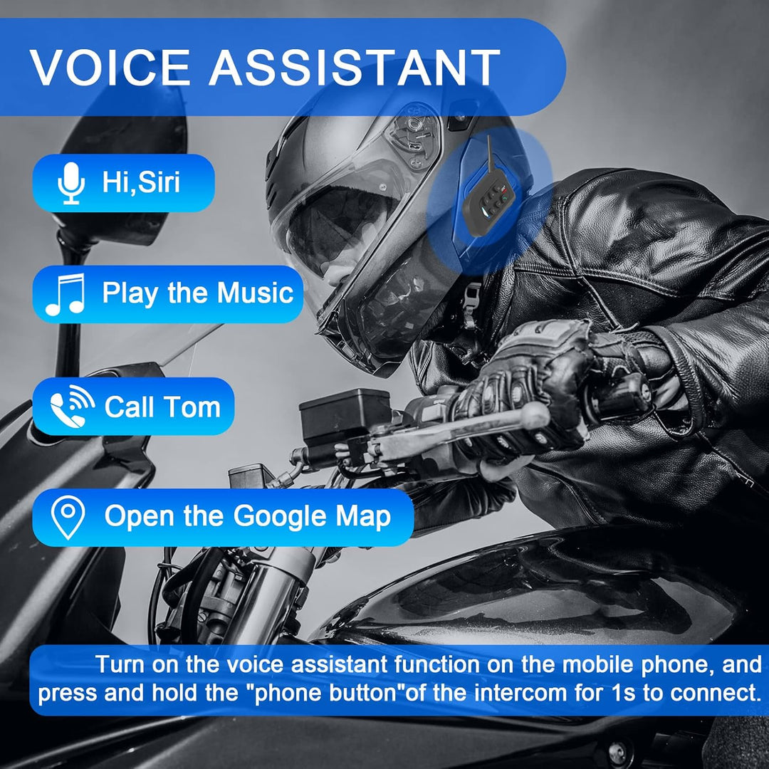 EJEAS V4Plus Motorrad Bluetooth Headset, Motorradhelm für bis zu 4 Motorräder mit Reichweite von 150