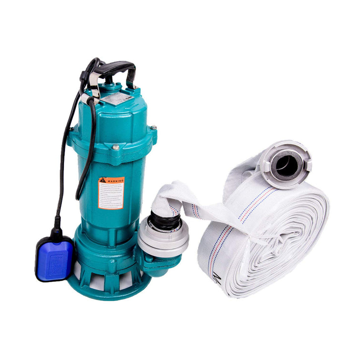 TAUCHPUMPE 1100W IBO SCHNEIDWERK SCHWIMMER mit 2" STORZ C KUPPLUNG und 20m SCHLAUCH Set (KG) - ZERKL