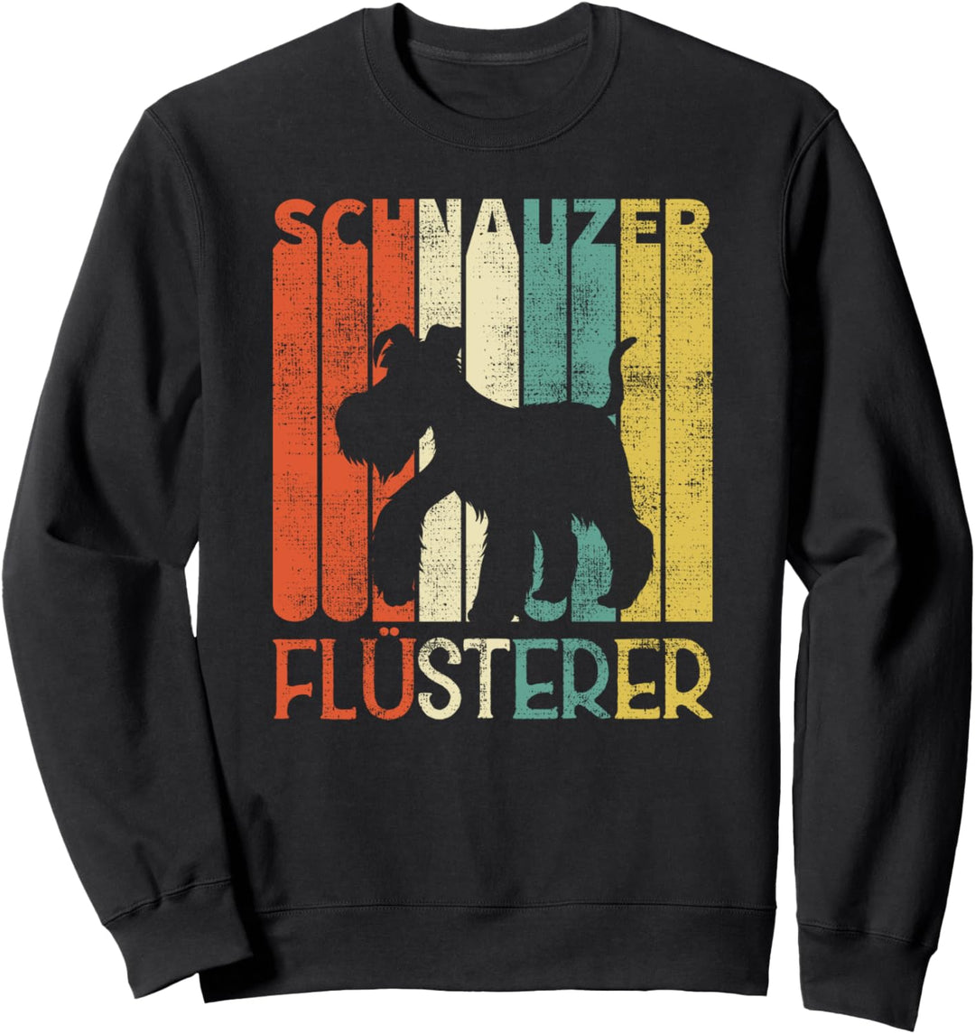 Vintage Schnauzer Flüsterer Hunde Retro Hundebesitzer Sweatshirt