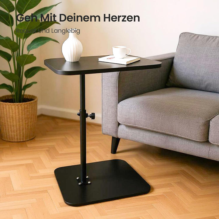 C-förmiger Beistelltisch, Beistelltisch für Sofa, Beistelltische für Wohnzimmer, verstellbare Höhe,
