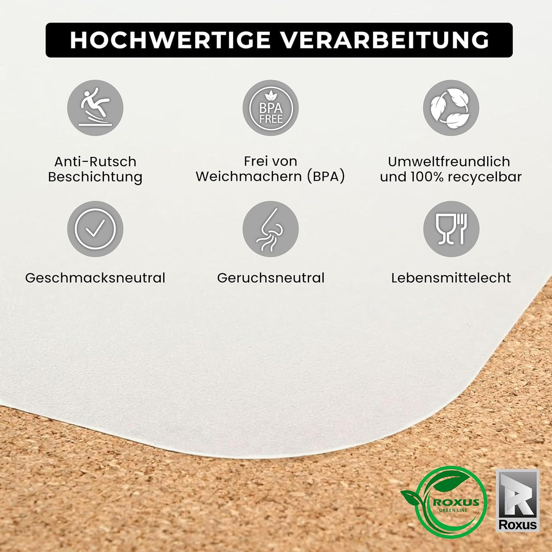 Roxus® Bodenschutzmatte Bürostuhl Verschiedene Grössen (90x120cm, milchweiss) - Bürostuhl-Unterlage