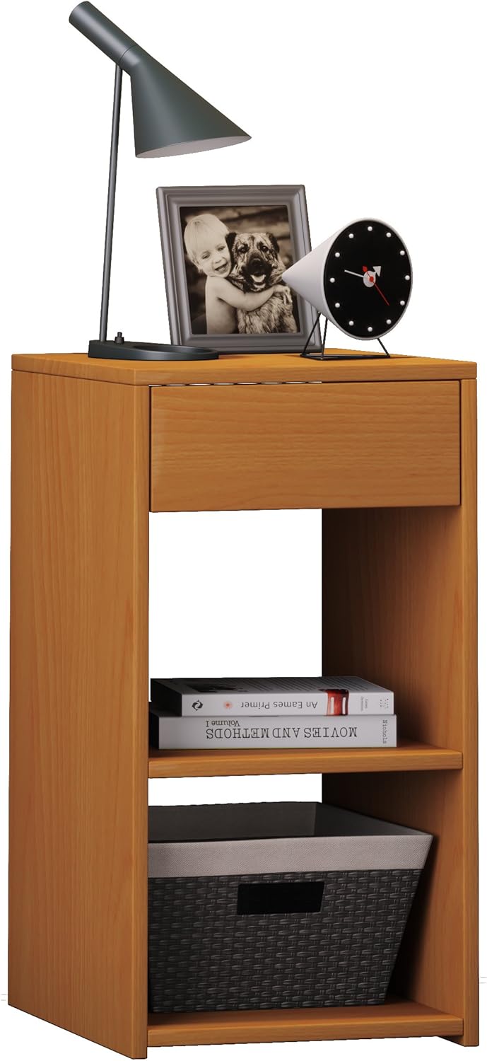 VCM Nachtschrank Beistelltisch Schublade Konsole Boxspring Nachttisch Sledo Maxi Buche, Buche