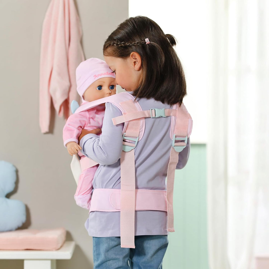 Baby Annabell Active Tragesitz, Puppentrage mit verstellbarem Gurtsystem für verschiedene Kindergrös