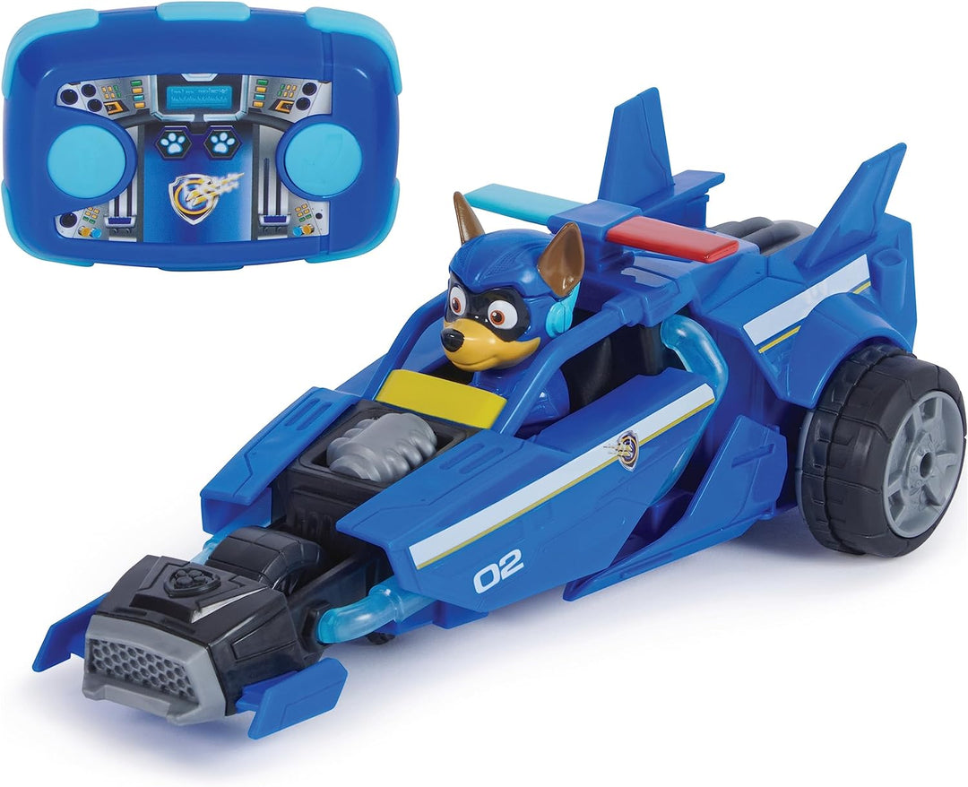 Paw Patrol: Der Mighty Kinofilm, RC Polizeiauto mit Chase im Fahrersitz, ferngesteuert, geeignet für