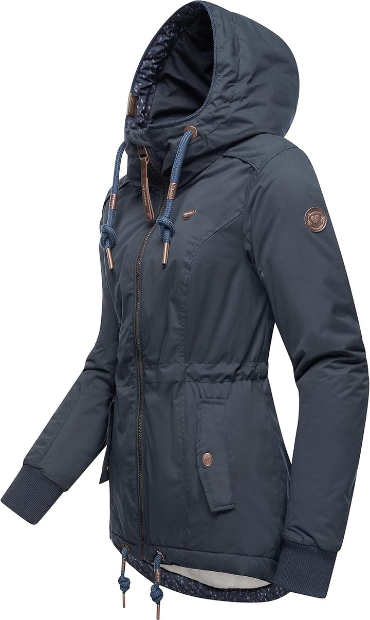 Ragwear Damen Winterjacke Outdoorjacke mit Kapuze YM-Danka XS-6XL XL Navy22, XL Navy22