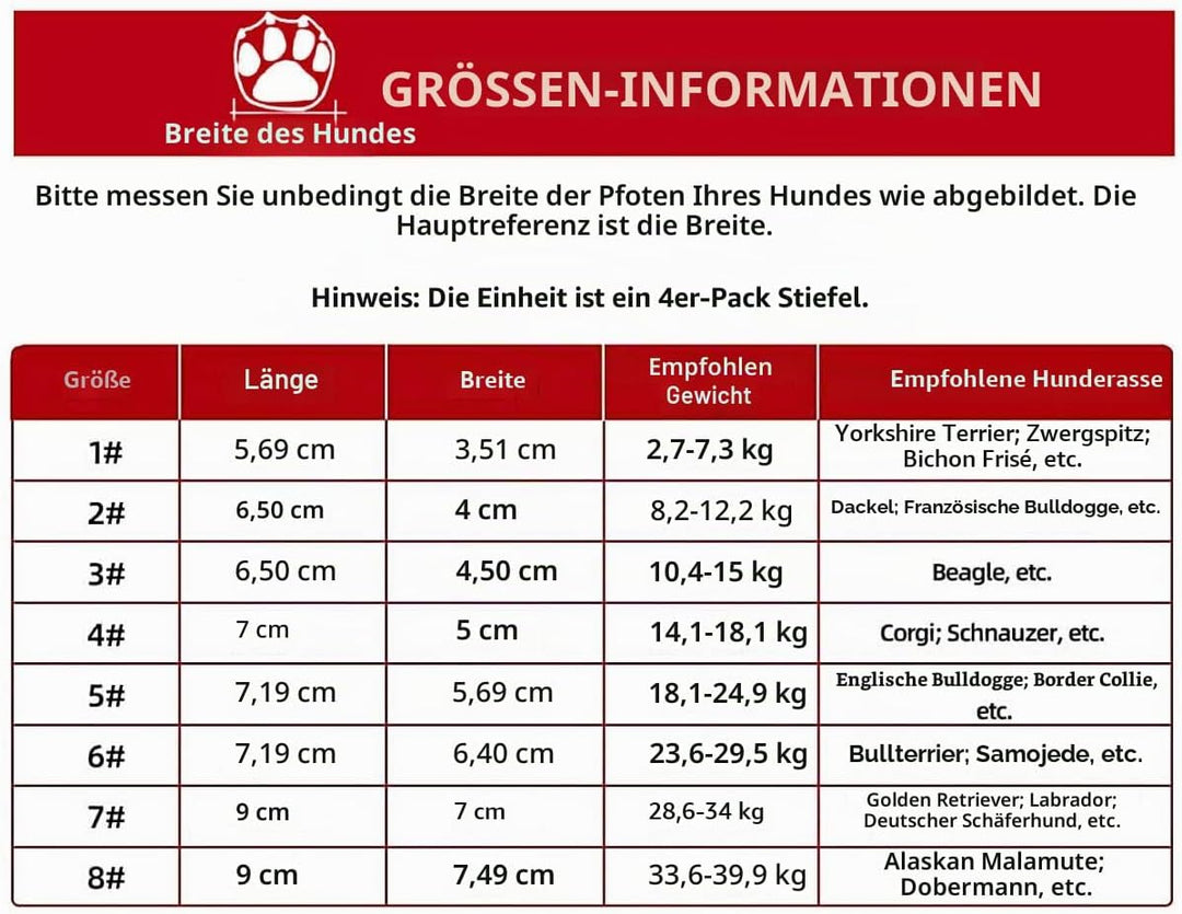 Truelove Hundeschuhe, wasserdicht, Pfotenschutz, Haustierschuhe mit reflektierenden Riemen, für klei