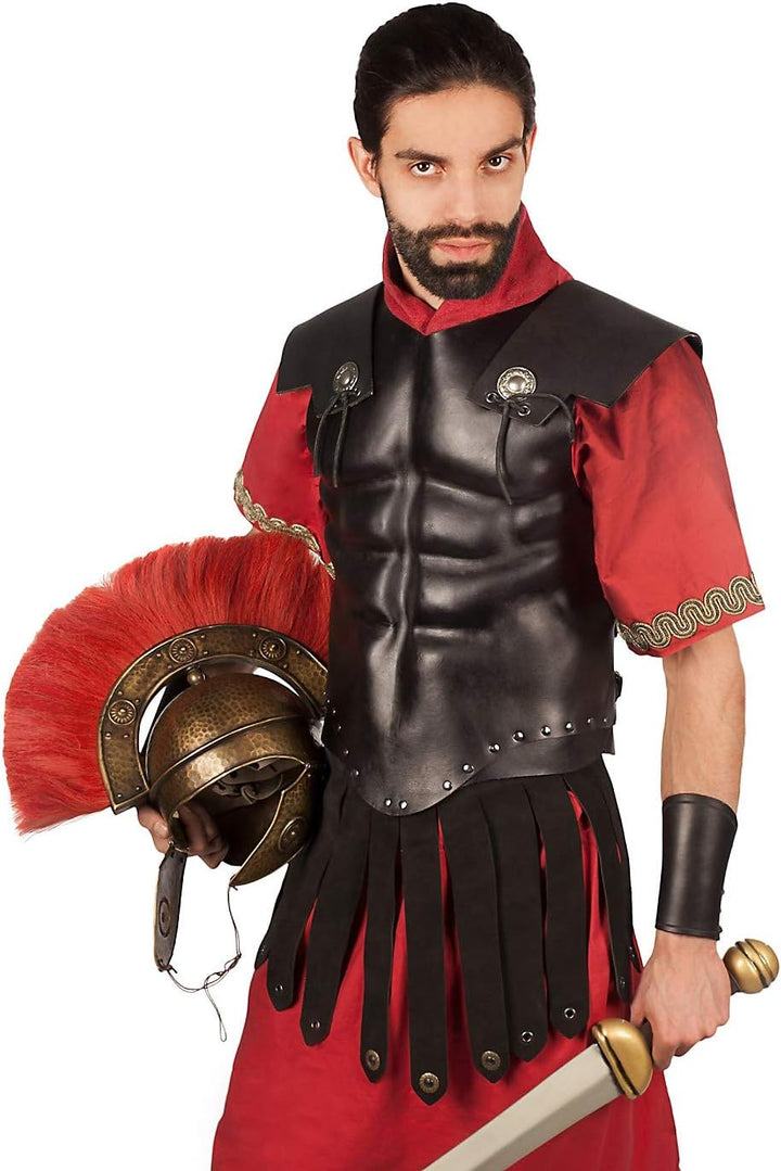 Andracor - Leder Lendenschurz Gladiator - Braunes Echtleder für Legionäre, Antike, Sparta & LARP, Br