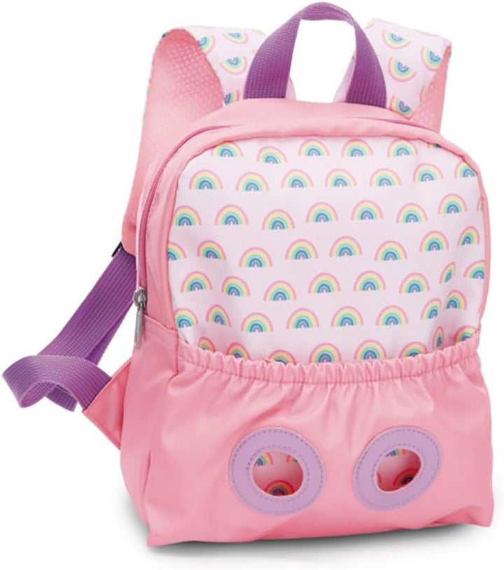 NICI Kinderrucksack rosa 2 in 1 mit Kuscheltier Waschbär 25cm - Kindergartenrucksack Mädchen & Junge