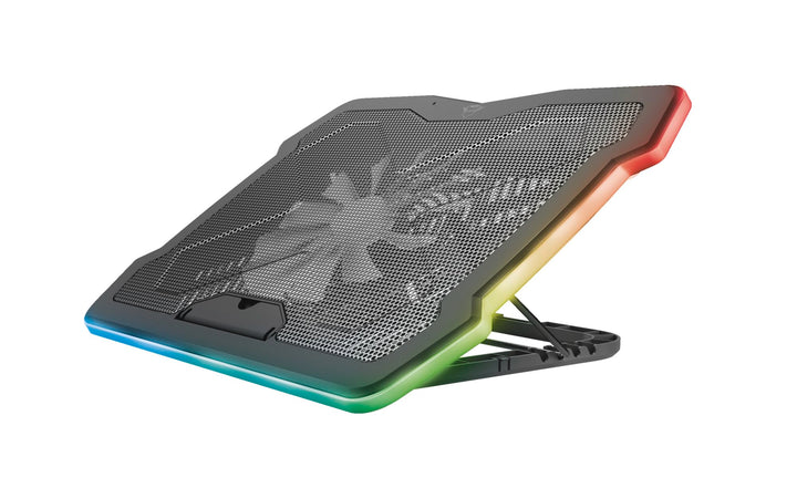 Trust Gaming GXT 1126 Aura Laptop-Kühlständer mit Mehrfarbiger Beleuchtung für Laptops bis 17,3", Ei