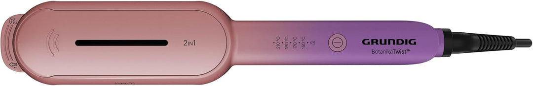 GRUNDIG HS 8331 BotanikaTwist 2in1 Hair Styler, rotierende Platten für Glätten und Stylen, schnelle
