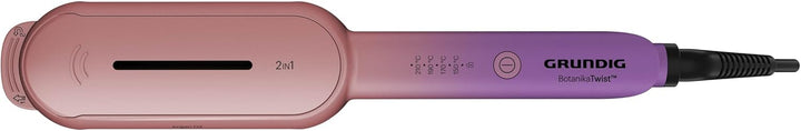 GRUNDIG HS 8331 BotanikaTwist 2in1 Hair Styler, rotierende Platten für Glätten und Stylen, schnelle