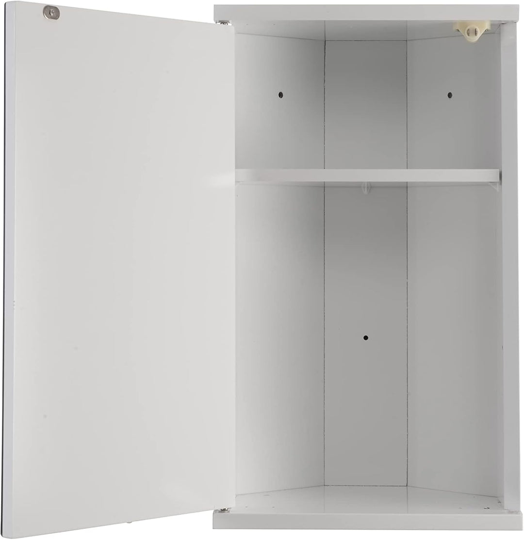 Croydex Spiegel-Eckschrank mit Tür, MDF, FSC-Zertifiziert, weiss