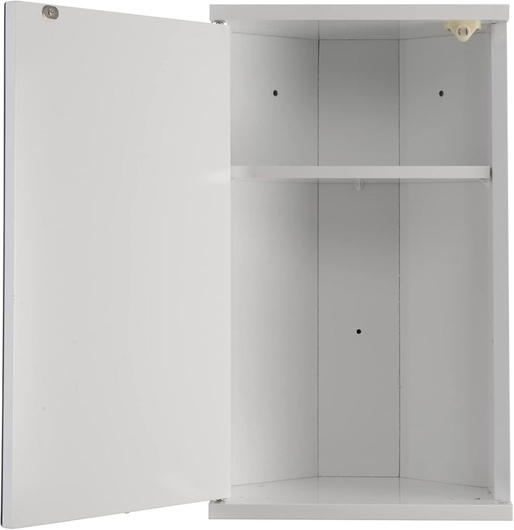 Croydex Spiegel-Eckschrank mit Tür, MDF, FSC-Zertifiziert, weiss