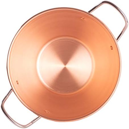 Cuisine Romefort | Kupfer Marmeladentopf Ø 26,5 cm | Griffe aus Edelstahl | Glatter Kupfertopf zum K