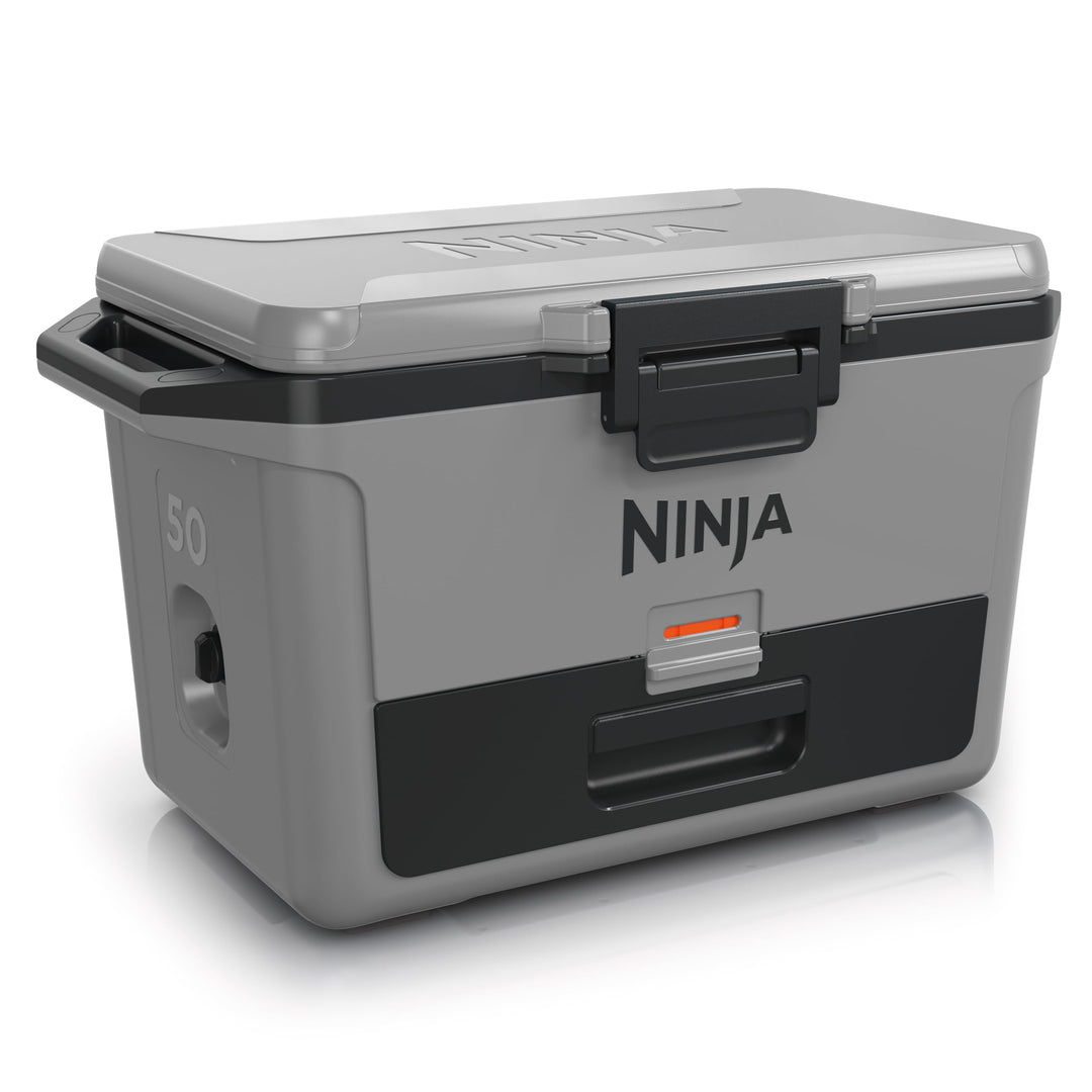 Ninja FrostVault Hard Cooler 47L, Premium isolierte Kühlbox, hält EIS bis zu 6 Tage 47L Grau, 47L Gr