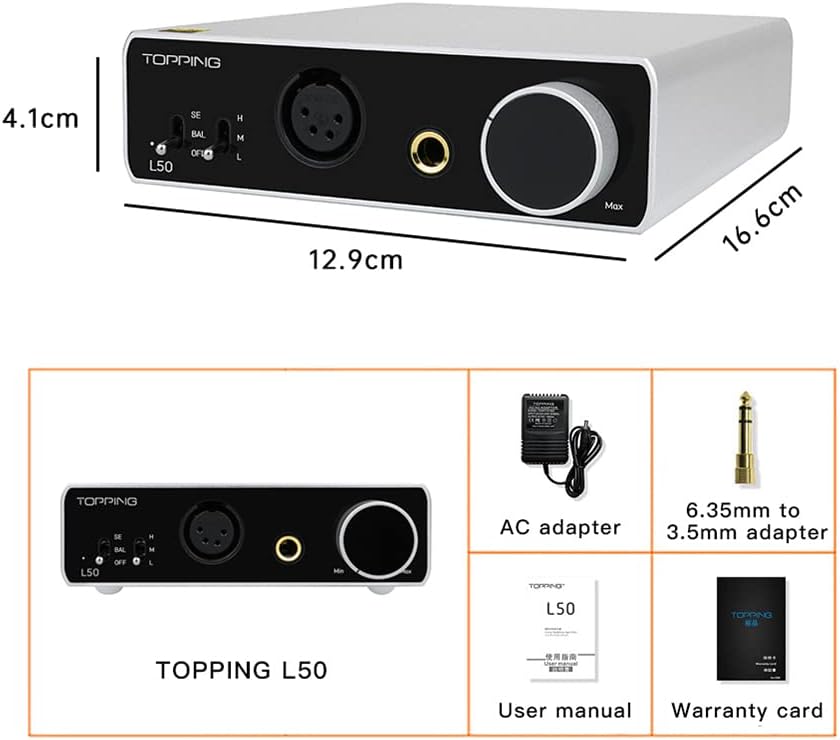 Topping L50 HiFi-Kopfhörerverstärker NFCA SE/BAL-Eingang Home Audio-Verstärker Mini-Verstärker Verst