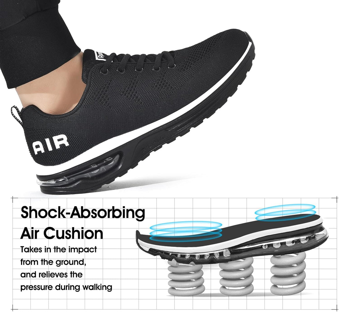 frysen Herren Damen Sportschuhe Laufschuhe mit Luftpolster Turnschuhe Profilsohle Sneakers Leichte S
