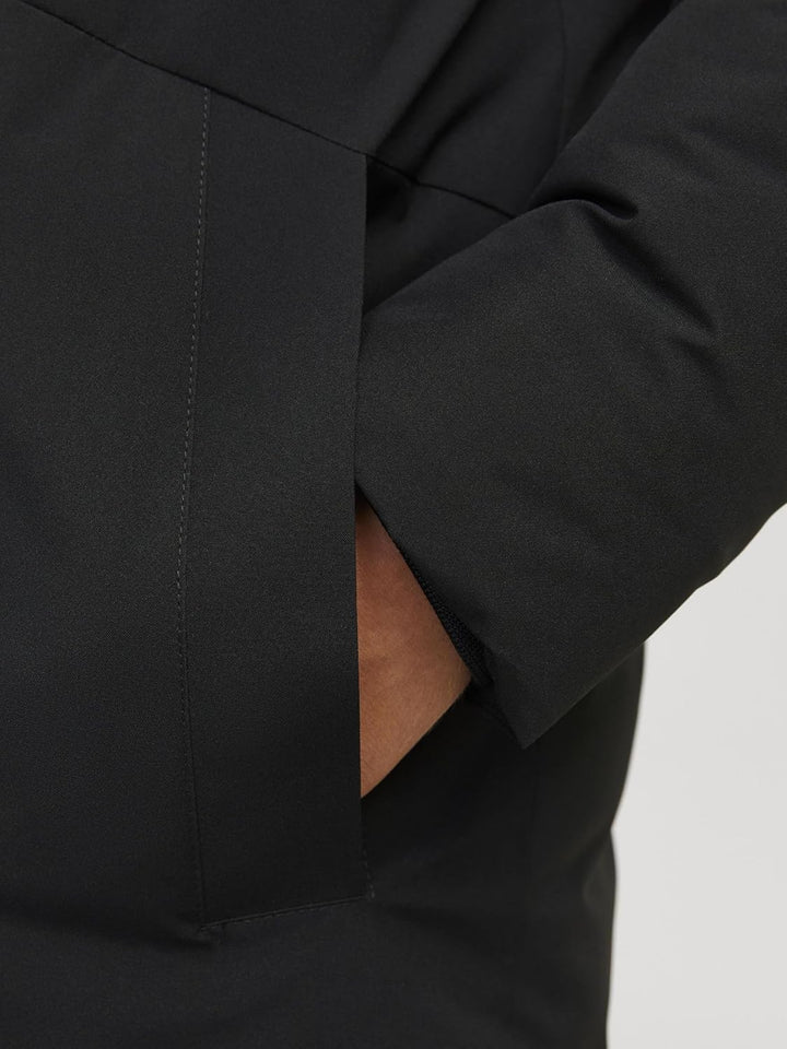 JACK & JONES Male Parka Parka 164 Schwarz, 164 Schwarz