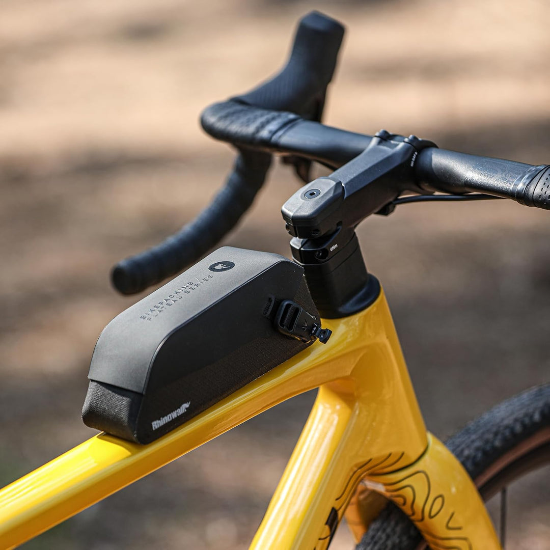 Fahrrad Oberrohrtasche Wasserdicht 0,6L Fahrrad Rahmentasche mit Magnetverschluss und Schraub- oder