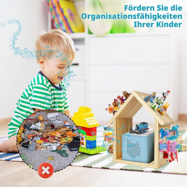 Vicloon Tonie Regal für Toniebox, Hausform Magnetisch Shelf für 20-30 Tonie Figurens, zum Hinstellen