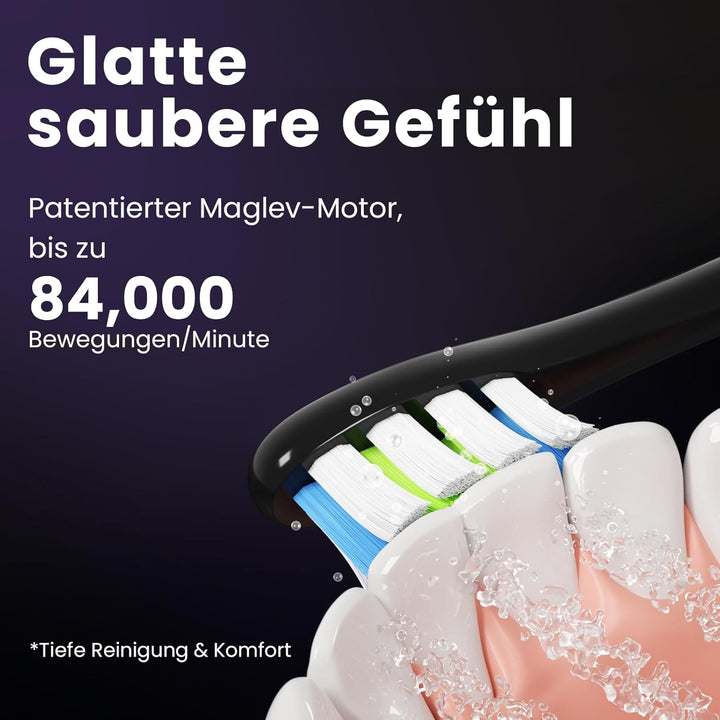 Oclean X Pro Elektrische Zahnbürste, Schallzahnbürste mit Farbdisplay, 3 Putzmodi & 32 Intensitäten,