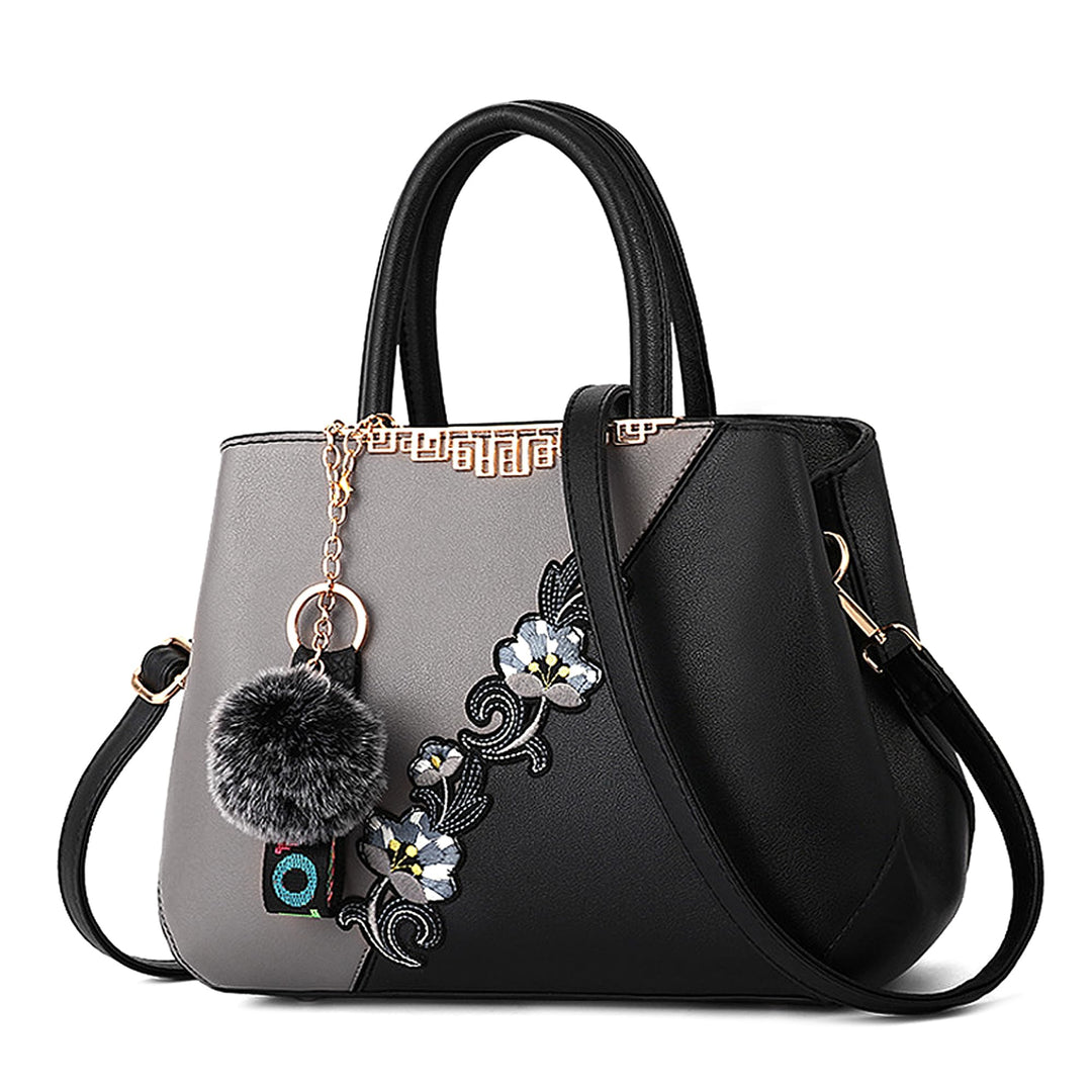 DORRISO Damen Handtasche Mode Stickdesign Schultertasche Grosse Kapazität Umhängetasche Casual Reise