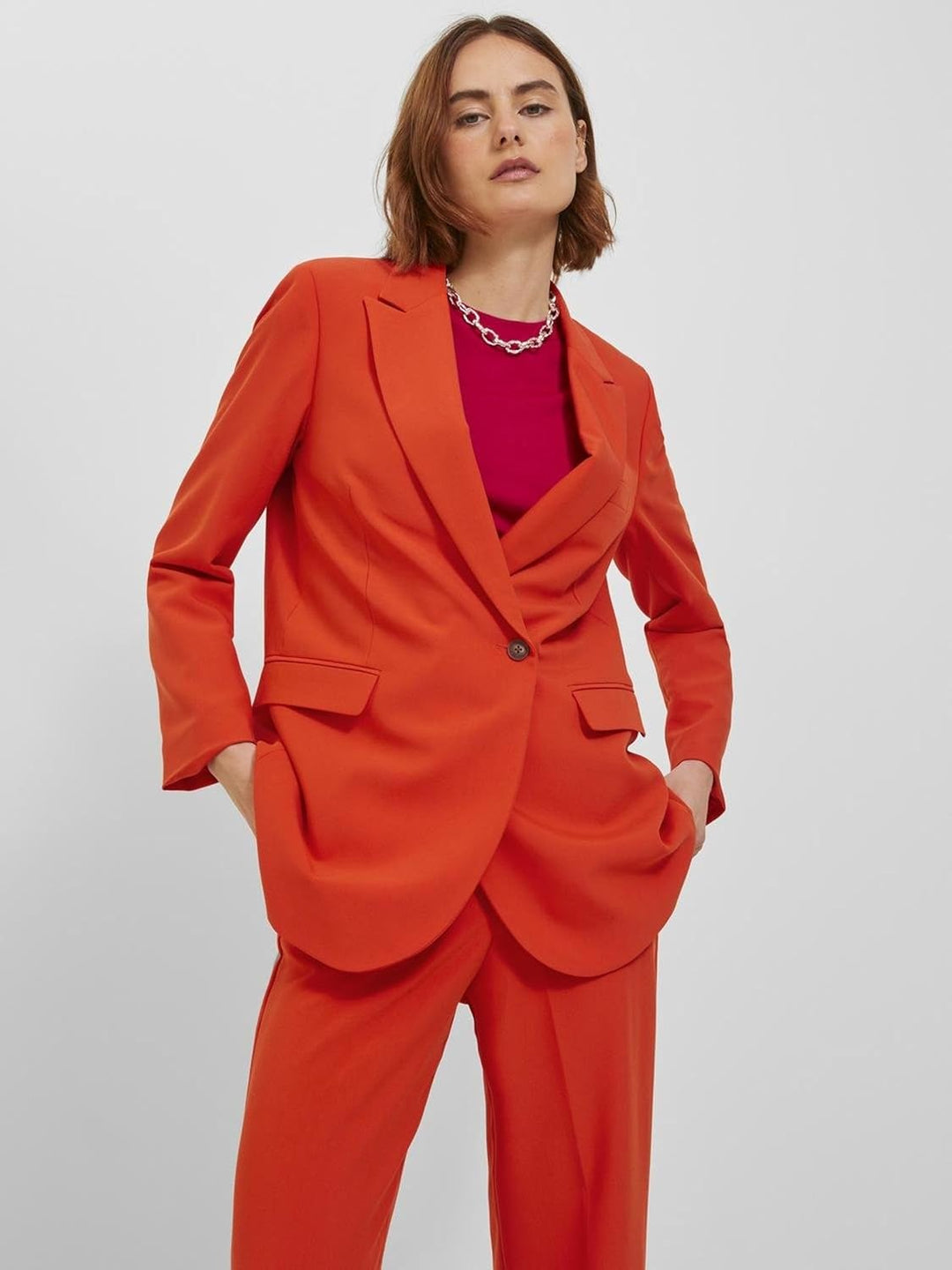 JACK & JONES Damen Jxmary Noos WVN Blazer M Poinciana, M Poinciana
