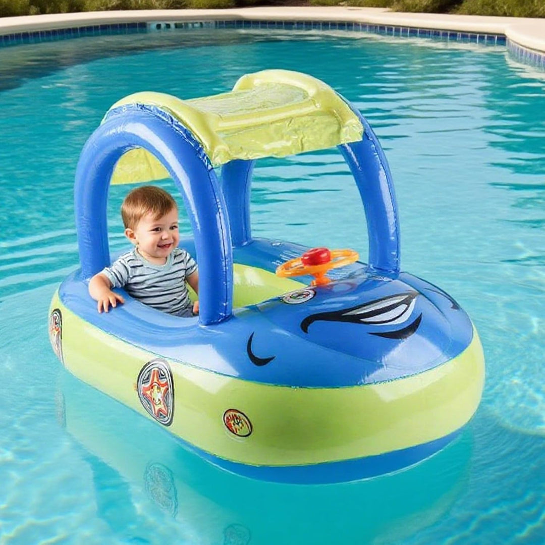 Schwimmring Baby Mit Sonnendach, Float Schwimmreifen Baby, Pool Sicherheitssitz, Aufblasbares Spielz