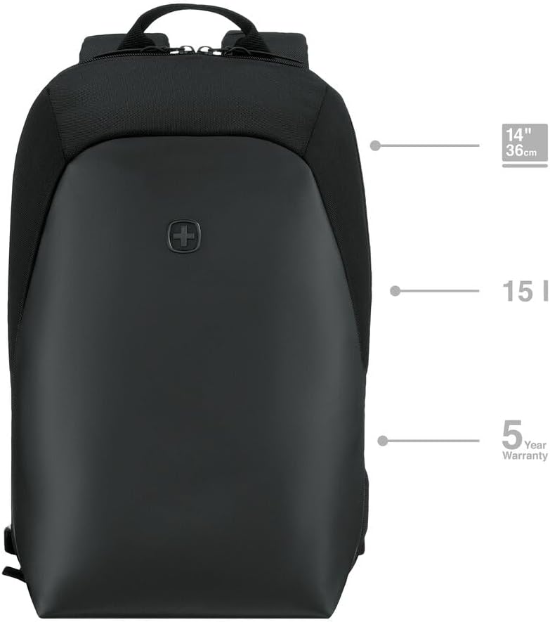 WENGER UrbanOne Light Backpack, Laptop-Rucksack, Notebook bis 14 Zoll, 15 l, Leicht, Damen/Herren, B